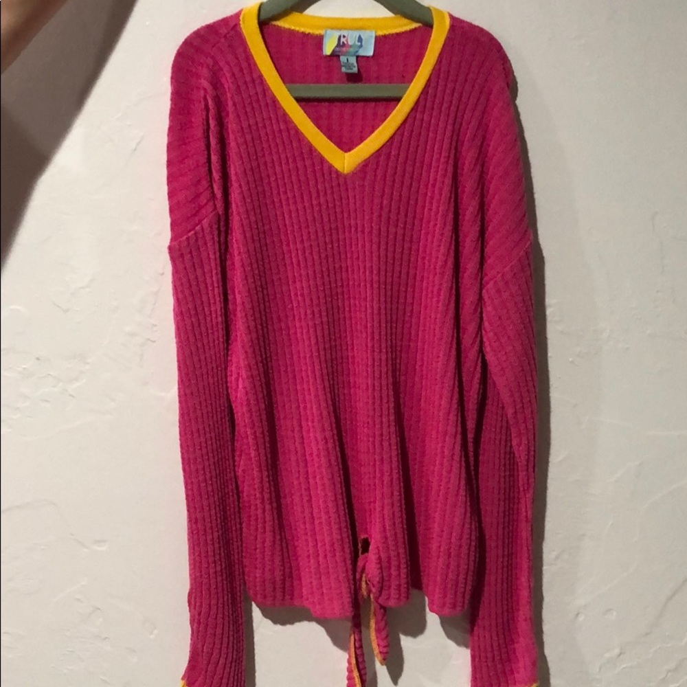 Tie sweater